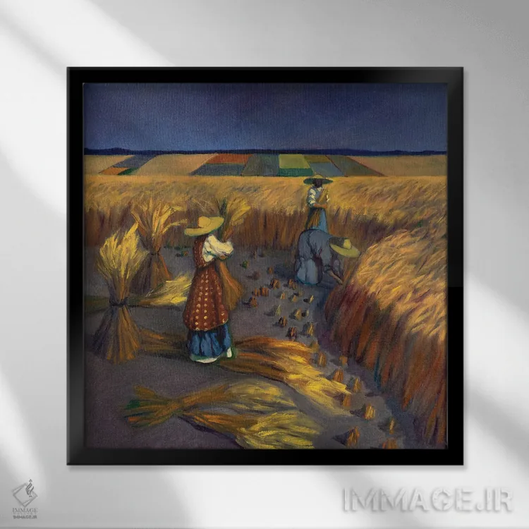 تابلو هممزرعهایها اثر الکساندر واشاکمدزه - نمای قابدار مشکی