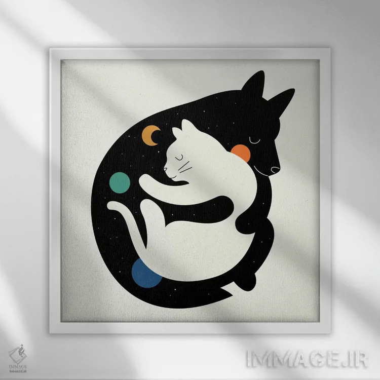 تابلو بیشتر بغل کن، کمتر بجنگ اثر اندی وستفِیس - نمای قابدار سفید