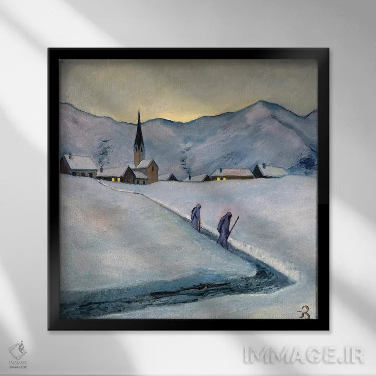 تابلو پژواک یخزده اثر الکساندر واشاکمدزه - نمای قابدار مشکی