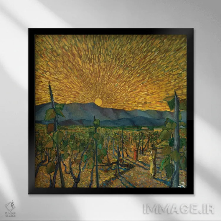 تابلو سرآغاز اثر الکساندر واشاکمدزه - نمای قابدار مشکی