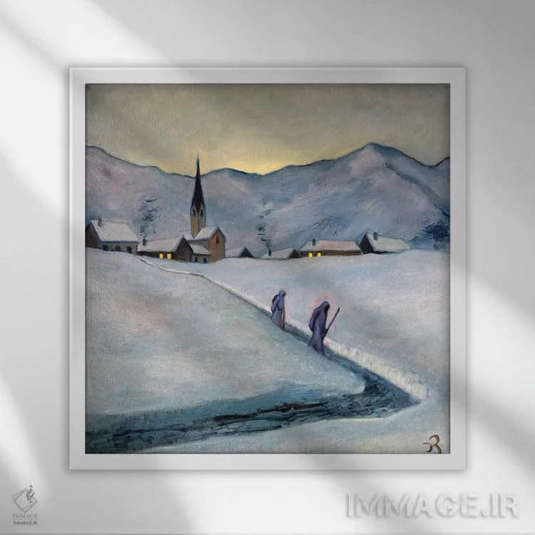 تابلو پژواک یخزده اثر الکساندر واشاکمدزه - نمای قابدار سفید