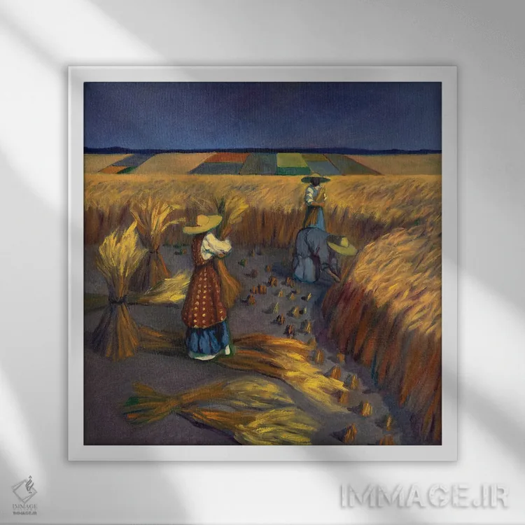 تابلو هممزرعهایها اثر الکساندر واشاکمدزه - نمای قابدار سفید