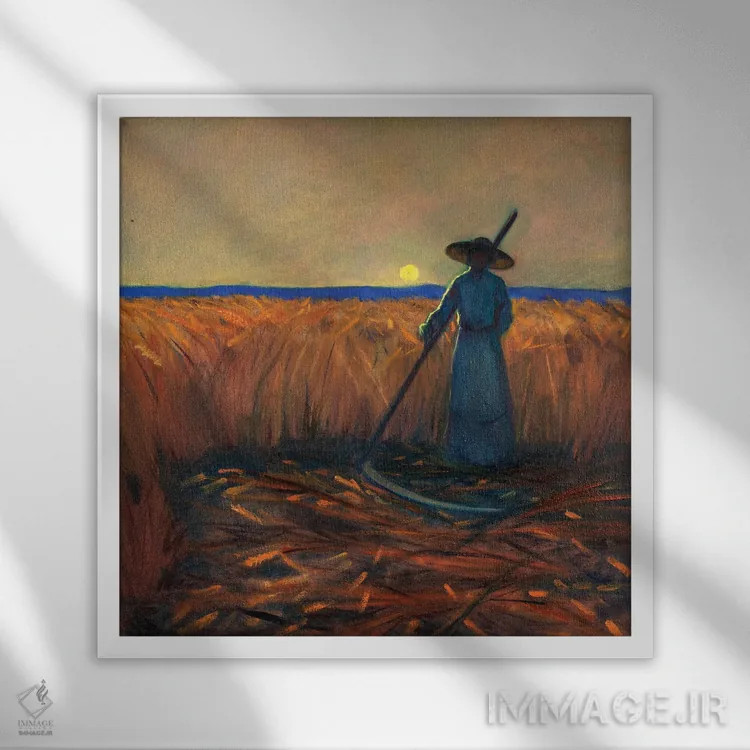 تابلو درودگری دیگر (تم مرگ) اثر الکساندر واشاکمدزه - نمای قابدار سفید