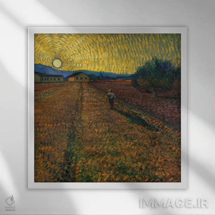 تابلو کش دادن زمان اثر الکساندر واشاکمدزه - نمای قابدار سفید