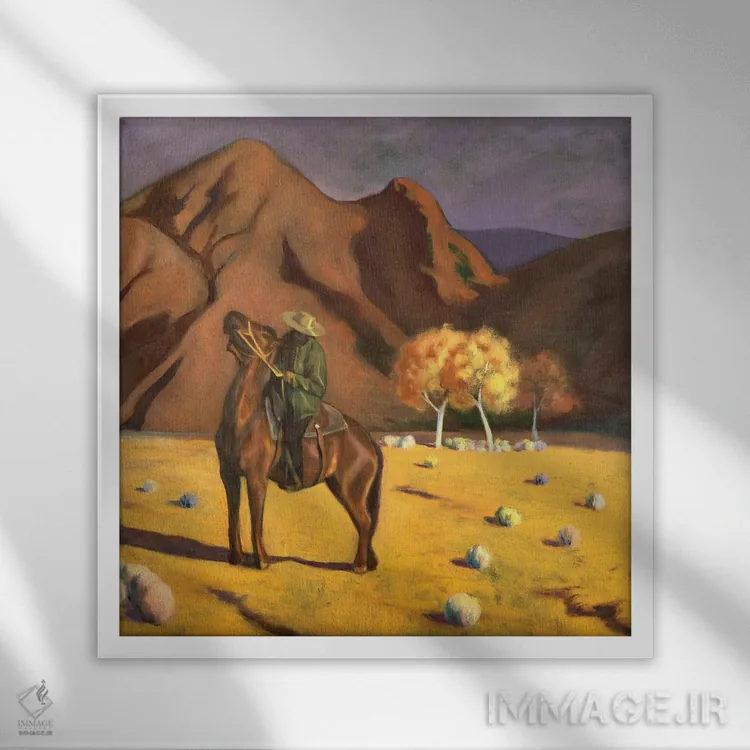 تابلو مرز نابودی اثر الکساندر واشاکمدزه - نمای قابدار سفید