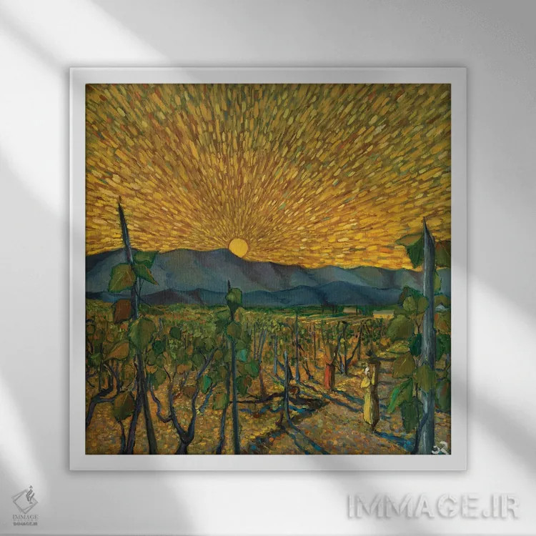 تابلو سرآغاز اثر الکساندر واشاکمدزه - نمای قابدار سفید