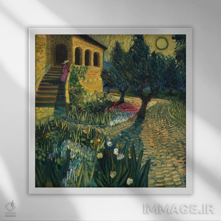 تابلو سهنزوخت (حس دلتنگی عمیق، اصطلاح آلمانی) اثر الکساندر واشاکمدزه - نمای قابدار سفید