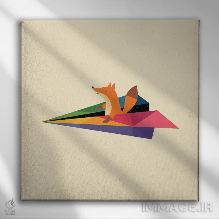 تابلو از مسیر من پرواز کن اثر اندی وستفِیس - نمای روبهرو روی دیوار