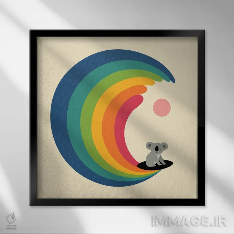 تابلو موجسوار رویا اثر اندی وستفِیس - نمای قابدار مشکی