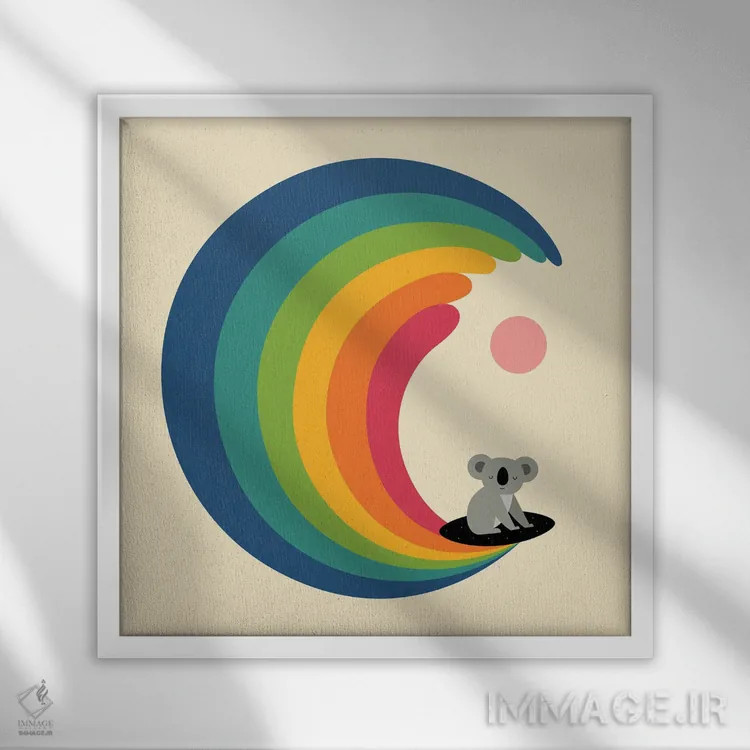 تابلو موجسوار رویا اثر اندی وستفِیس - نمای قابدار سفید