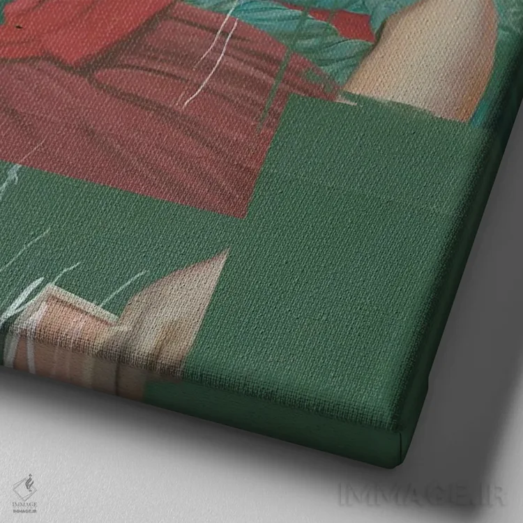 تابلو نامه عاشقانه به سوی خدا اثر آنیا ولفینگ - نمای نزدیک بافت بوم