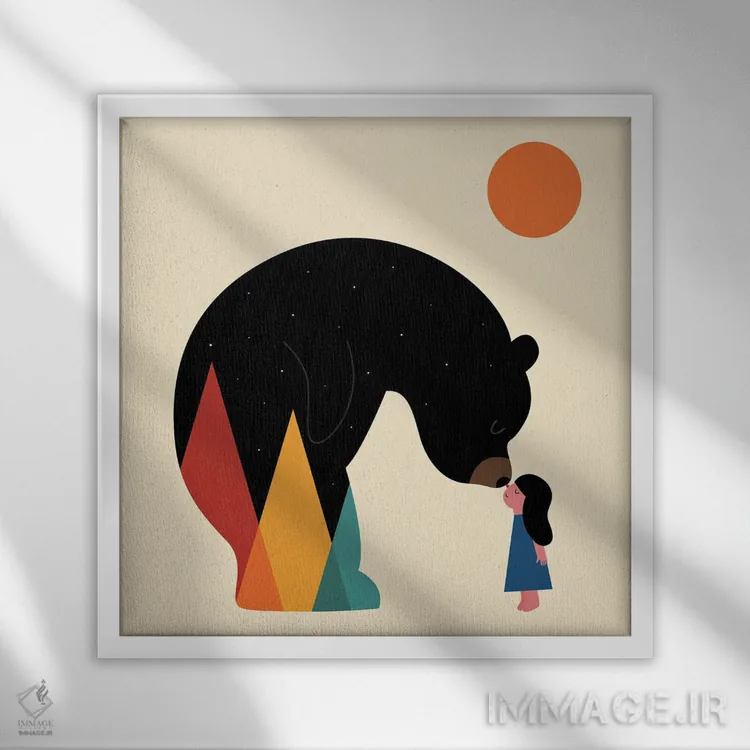 تابلو بینی به بینی اثر اندی وستفِیس - نمای قابدار سفید