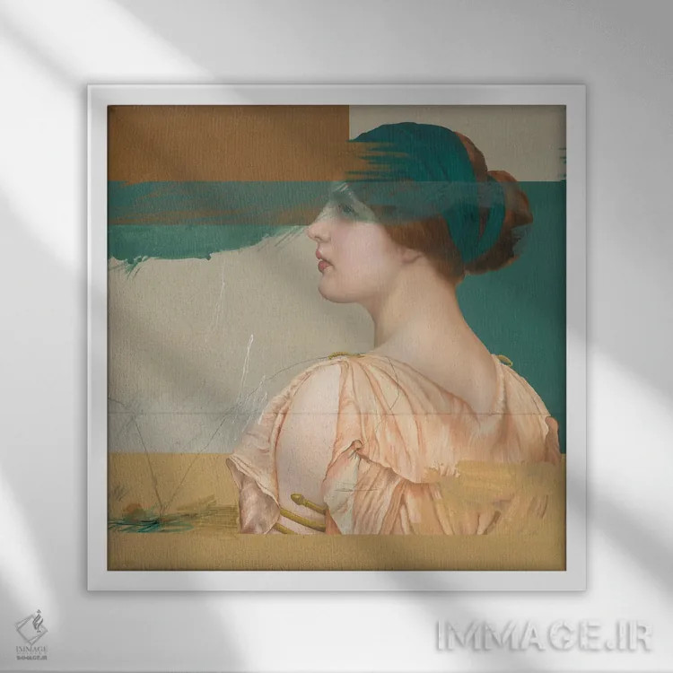 تابلو آتالانتا اثر آنیا ولفینگ - نمای قابدار سفید