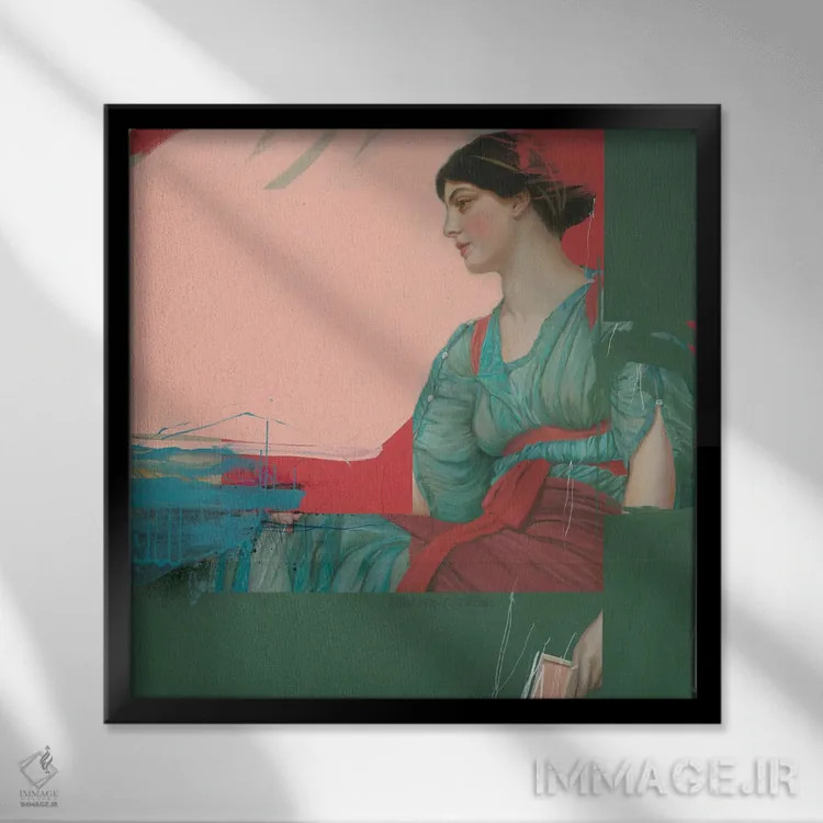 تابلو نامه عاشقانه به سوی خدا اثر آنیا ولفینگ - نمای قابدار مشکی