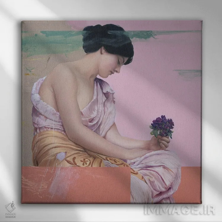 تابلو بنفشه اثر آنیا ولفینگ - نمای روبهرو روی دیوار