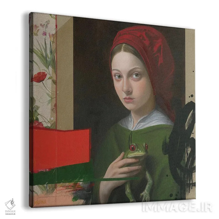 تابلو نجات رنگ سبز اثر آنیا ولفینگ - نمای پرسپکتیو محصول