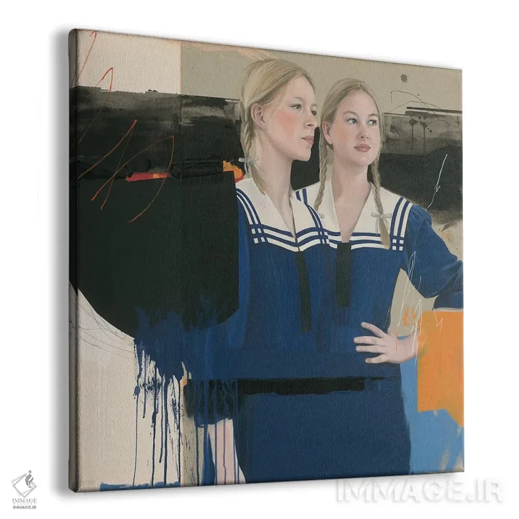 تابلو جفت روحی اثر آنیا ولفینگ - نمای پرسپکتیو محصول