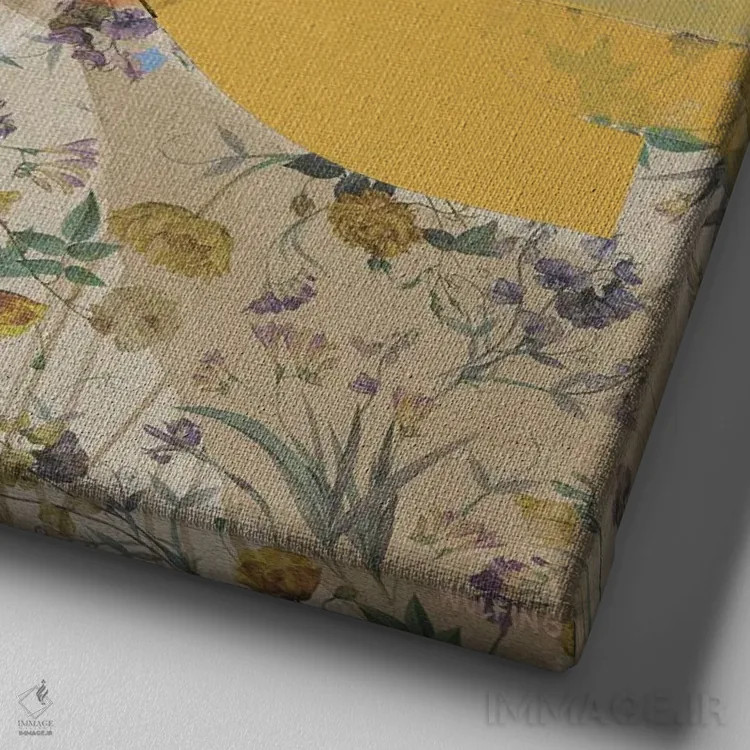 تابلو دوشیزه آفتاب اثر آنیا ولفینگ - نمای نزدیک بافت بوم