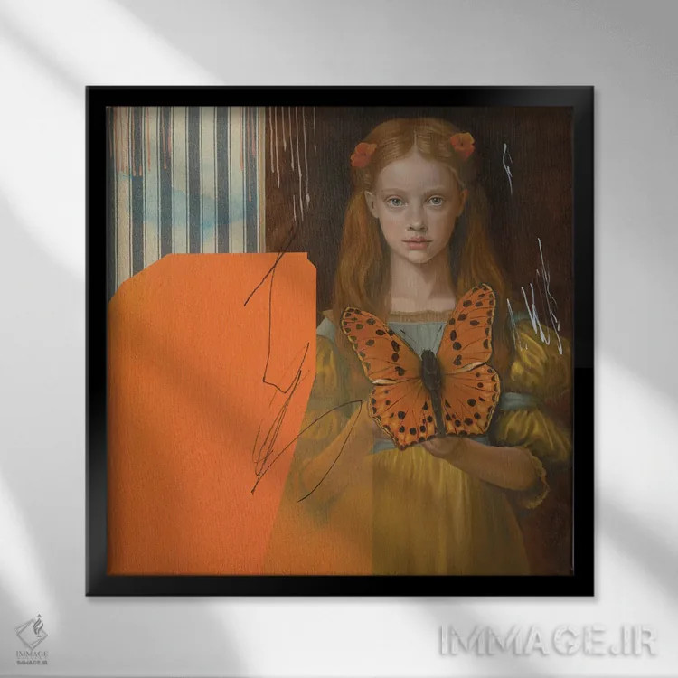 تابلو دختر کوچولو اثر آنیا ولفینگ - نمای قابدار مشکی