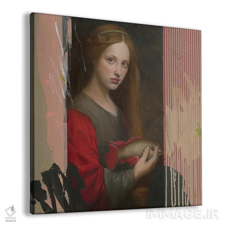 تابلو دختر ماهیگیر اثر آنیا ولفینگ - نمای پرسپکتیو محصول