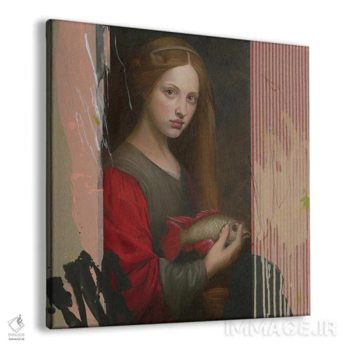 تابلو دختر ماهیگیر اثر آنیا ولفینگ - نمای پرسپکتیو محصول