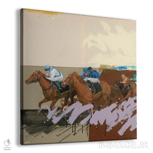 تابلو مسابقه اسبدوانی II اثر آنیا ولفینگ - نمای پرسپکتیو محصول