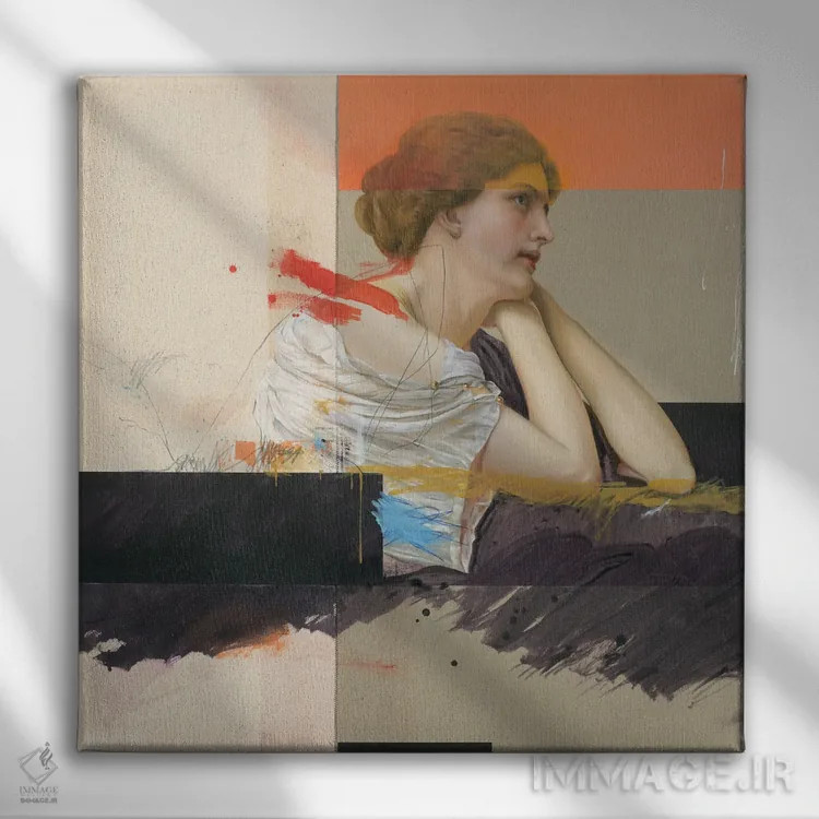 تابلو دل و جان پس از خداپرستی اثر آنیا ولفینگ - نمای روبهرو روی دیوار