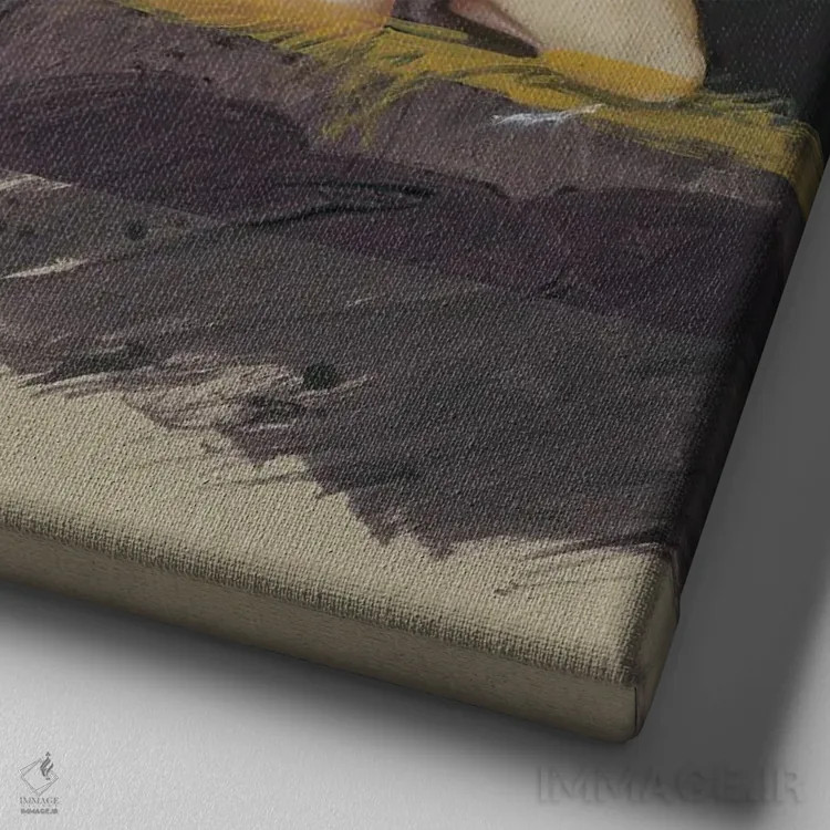 تابلو دل و جان پس از خداپرستی اثر آنیا ولفینگ - نمای نزدیک بافت بوم