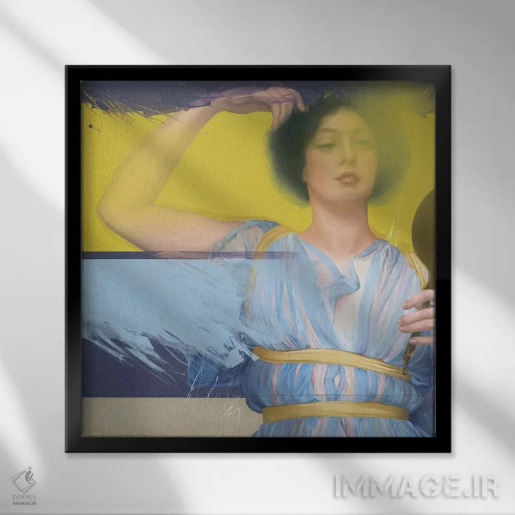 تابلو آیون (نام خاص) اثر آنیا ولفینگ - نمای قابدار مشکی