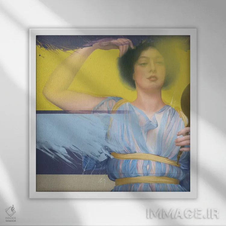 تابلو آیون (نام خاص) اثر آنیا ولفینگ - نمای قابدار سفید