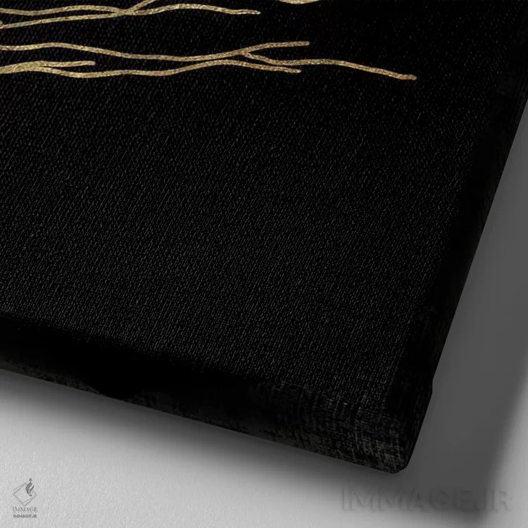 تابلو مرجان طلایی II اثر ایمی ویلسون - نمای نزدیک بافت بوم