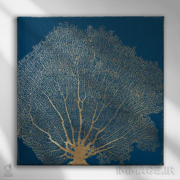 تابلو مرجان طلایی III اثر ایمی ویلسون - نمای روبهرو روی دیوار