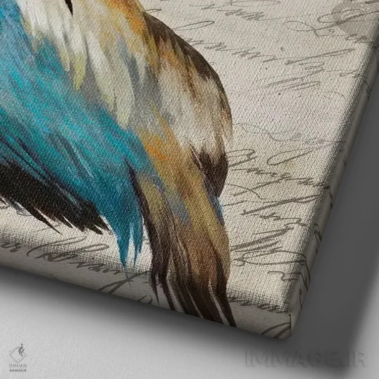 تابلو حواصیل I اثر ایمی ویلسون - نمای نزدیک بافت بوم