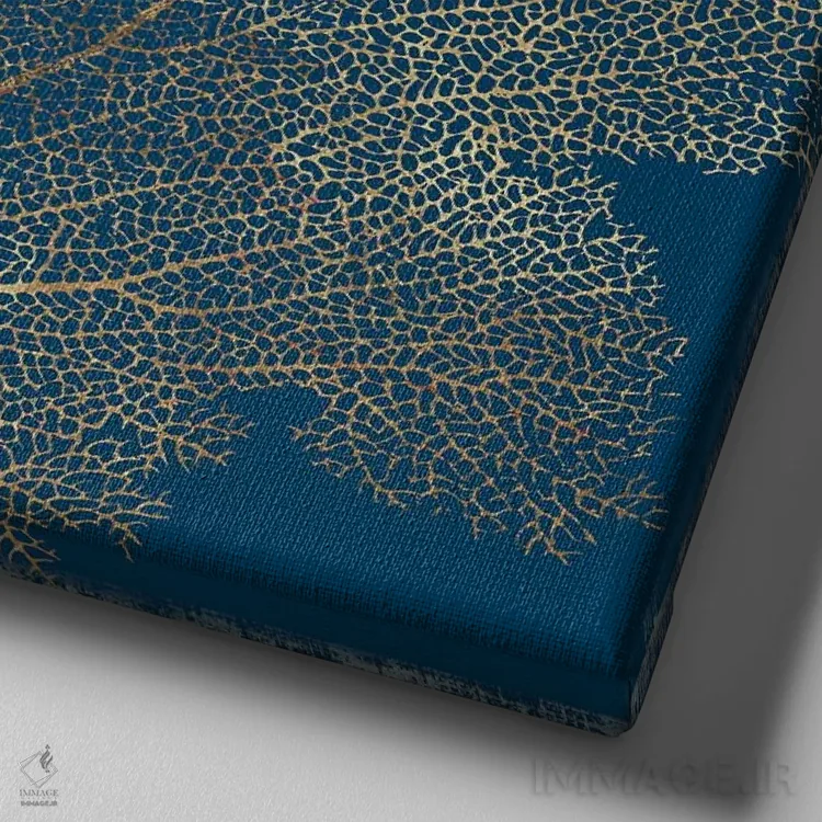 تابلو مرجان طلایی III اثر ایمی ویلسون - نمای نزدیک بافت بوم