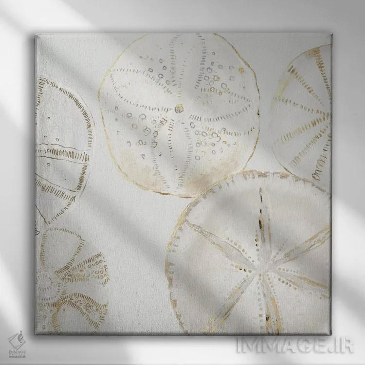 تابلو طرحهای دریایی I اثر ایمی ویلسون - نمای روبهرو روی دیوار