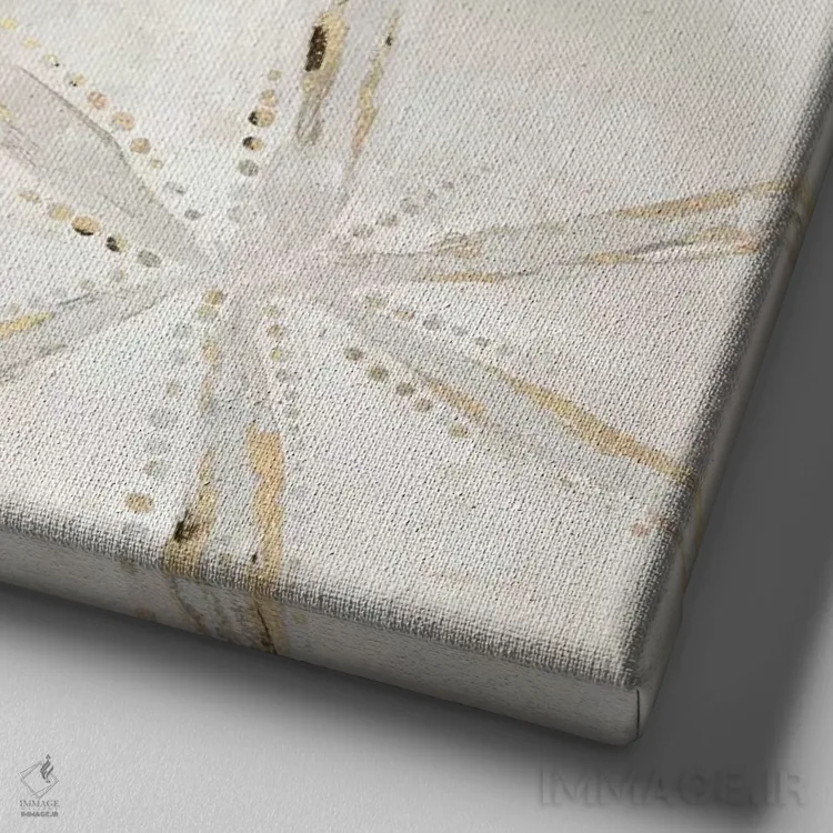 تابلو طرحهای دریایی I اثر ایمی ویلسون - نمای نزدیک بافت بوم