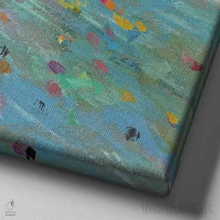 تابلو زیبایی در باد اثر ایمی ویلسون - نمای نزدیک بافت بوم