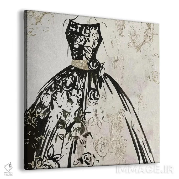 تابلو لباس با خطوط مشخص اثر ایمی ویلسون - نمای پرسپکتیو محصول