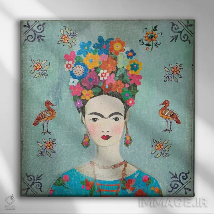 تابلو فریده (نام خاص) اثر ایمی ویلسون - نمای روبهرو روی دیوار