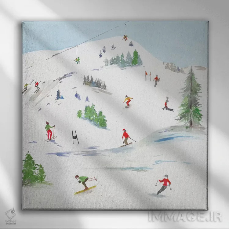 تابلو کوهستان آبی I اثر ایمی ویلسون - نمای روبهرو روی دیوار