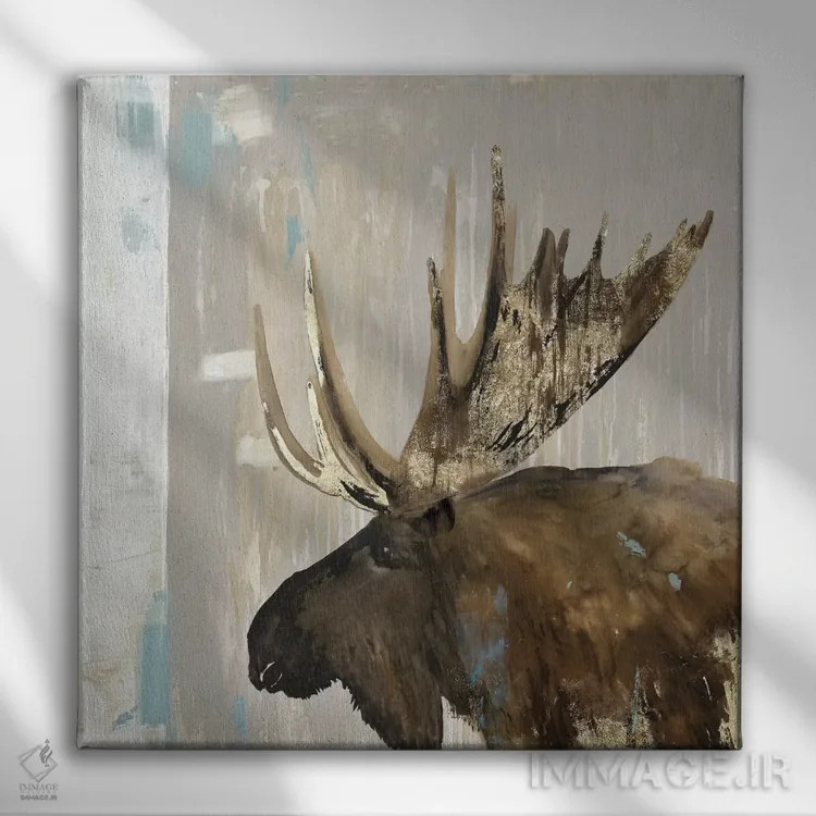 تابلو دم گوزن شمالی I اثر ایمی ویلسون - نمای روبهرو روی دیوار