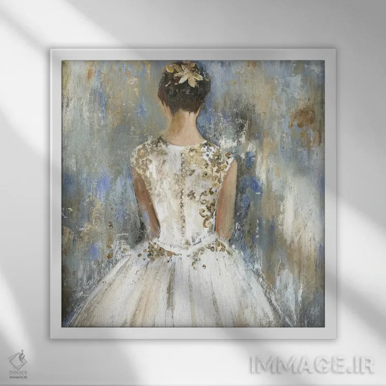 تابلو ساقدوش اثر ایمی ویلسون - نمای قابدار سفید