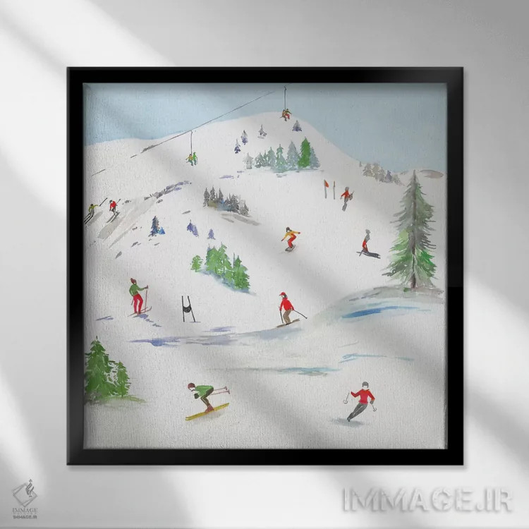 تابلو کوهستان آبی I اثر ایمی ویلسون - نمای قابدار مشکی