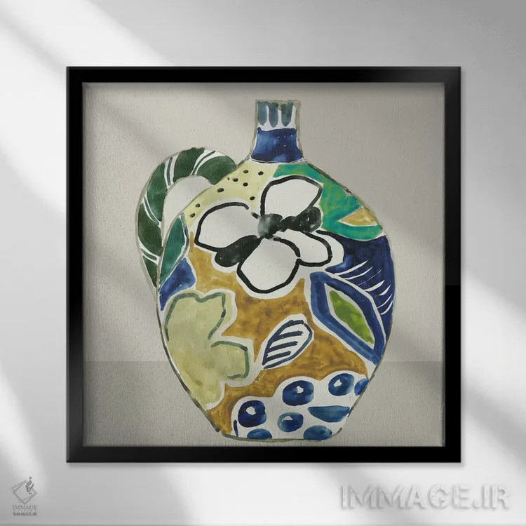 تابلو گلدان پیکاسو I اثر ایمی ویلسون - نمای قابدار مشکی