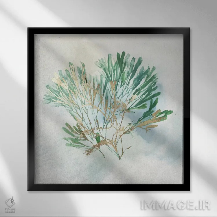 تابلو مرجان سبز III اثر ایمی ویلسون - نمای قابدار مشکی