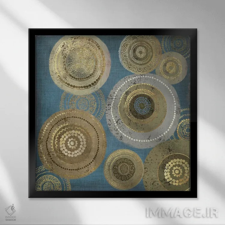 تابلو نقطهچین بومی I (هنر بومی استرالیا) اثر ایمی ویلسون - نمای قابدار مشکی