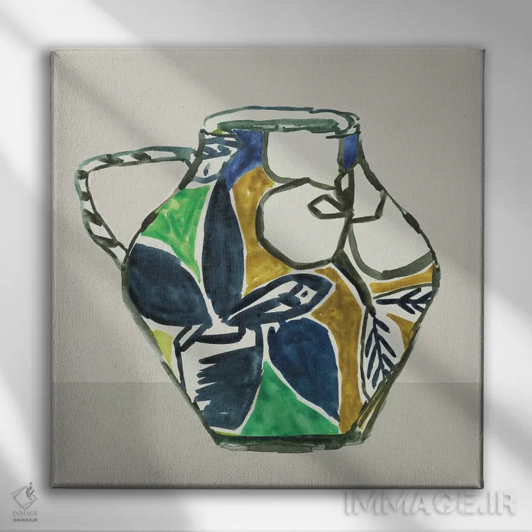 تابلو گلدان پیکاسو II اثر ایمی ویلسون - نمای روبهرو روی دیوار