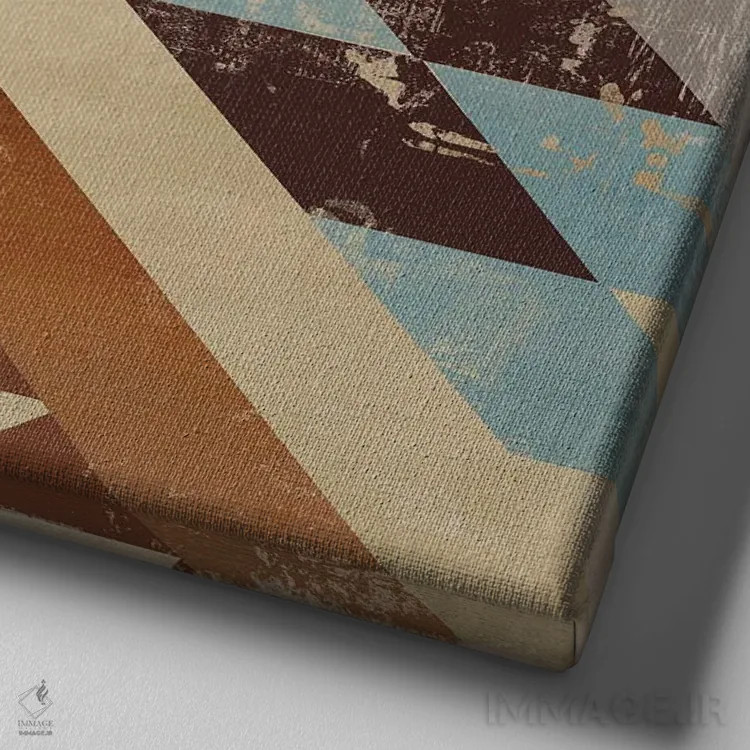 تابلو کاشی ناواهو I (بومیان آمریکا) اثر ایمی ویلسون - نمای نزدیک بافت بوم