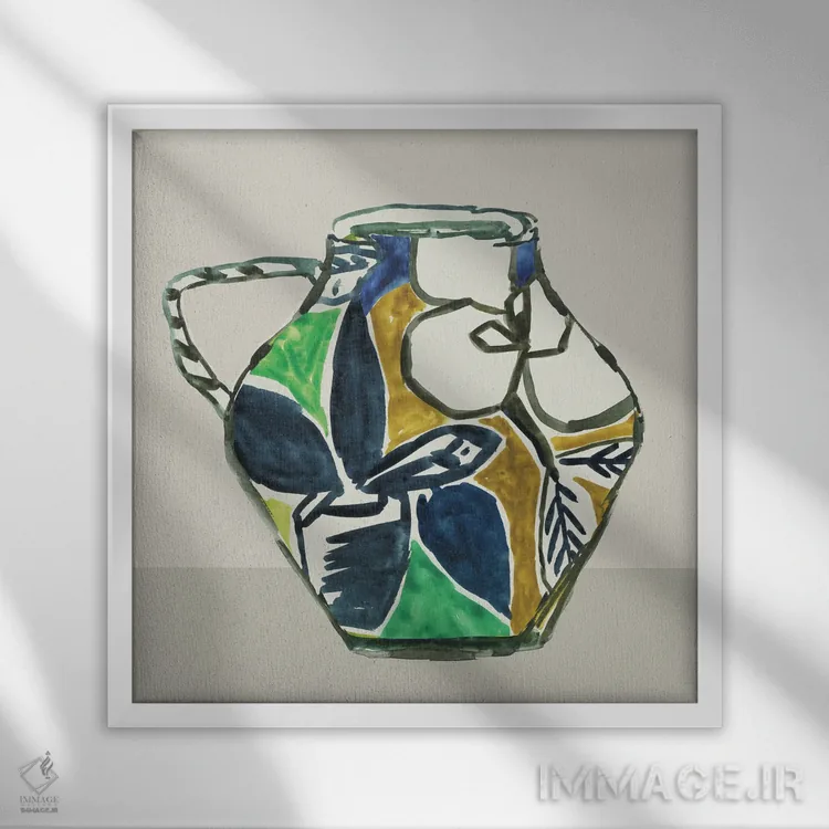تابلو گلدان پیکاسو II اثر ایمی ویلسون - نمای قابدار سفید
