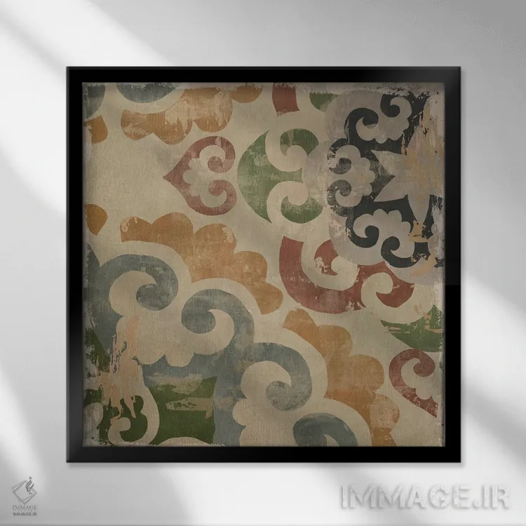 تابلو کاشی گرم I اثر ایمی ویلسون - نمای قابدار مشکی